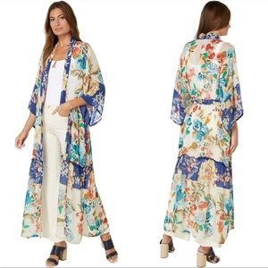 SOLD~$200~NEW!~XXL & M~Johnny Was Emma Astrid Kimono Silk Floral NWT